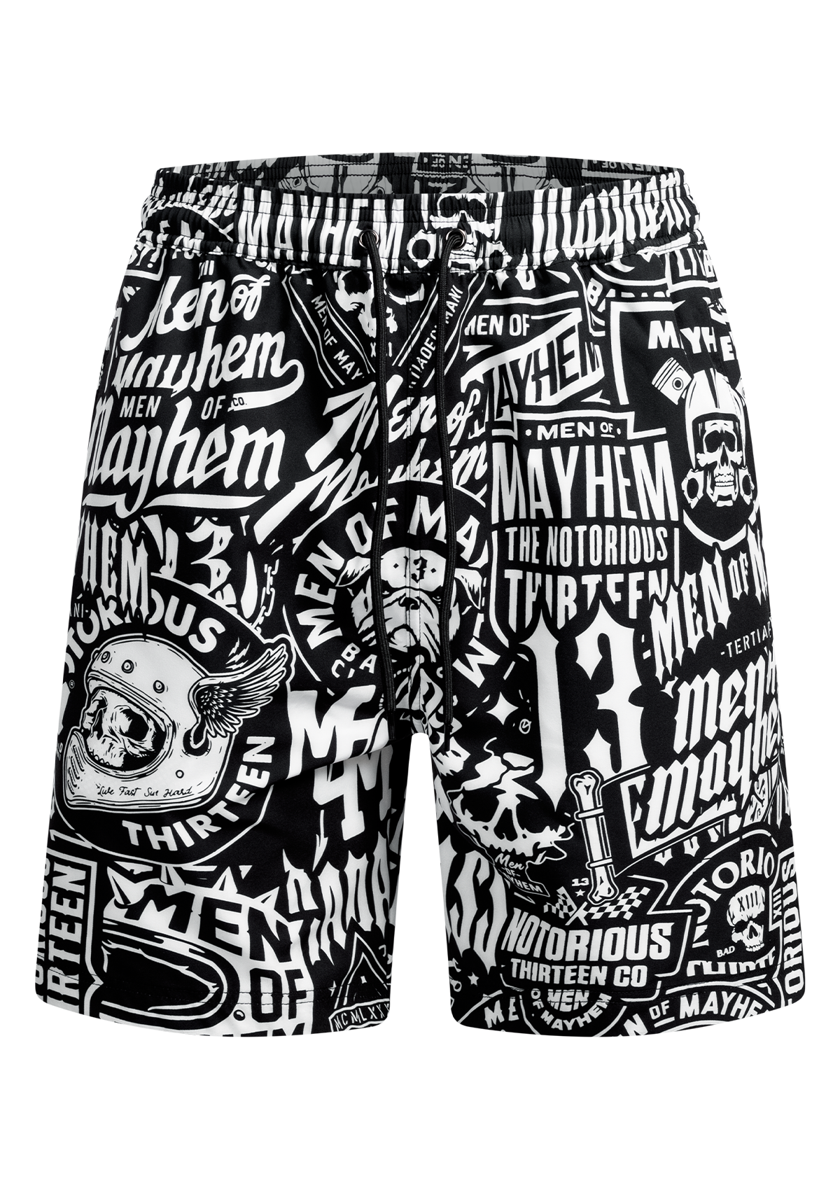 Badehose Mayhem Pattern S/W