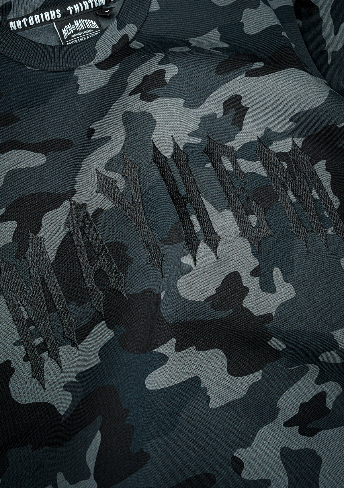 Crewneck Mayhem B/C - MEN OF MAYHEM - ALAIKO - EXCHANGES - MM - M - 1040 - CM - BC - BC - black camo