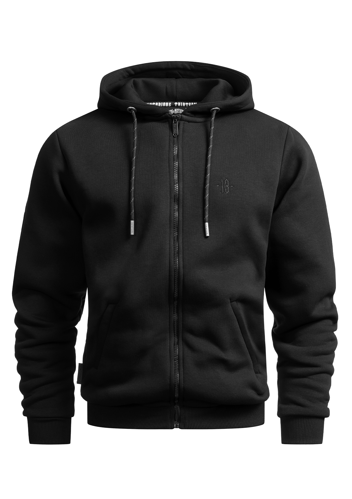 Hoodie Jacke Original Black - MEN OF MAYHEM - ALAIKO - EXCHANGES - MM - M - 1080 - HJO - BL - black - Herren