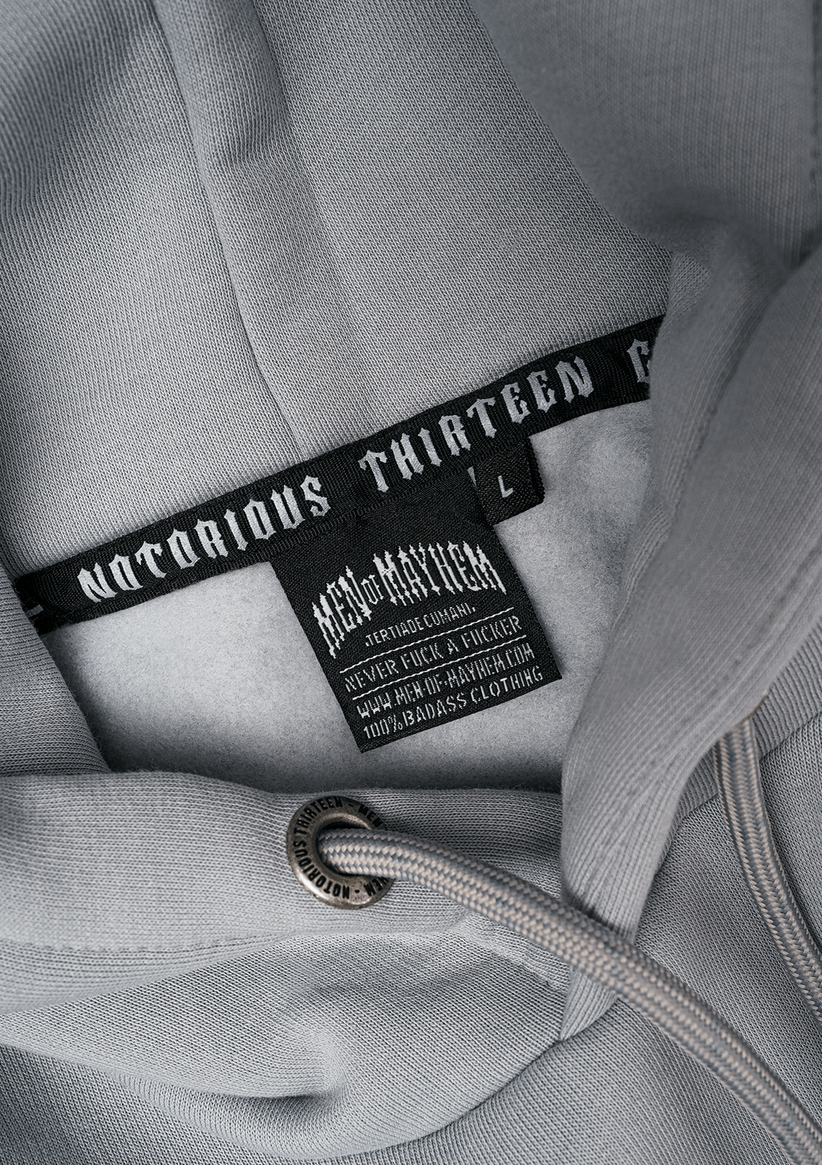 Hoodie Original Light Grey - MEN OF MAYHEM - ALAIKO - EXCHANGES - MM - M - 1050 - HO - LG - Grau - grey