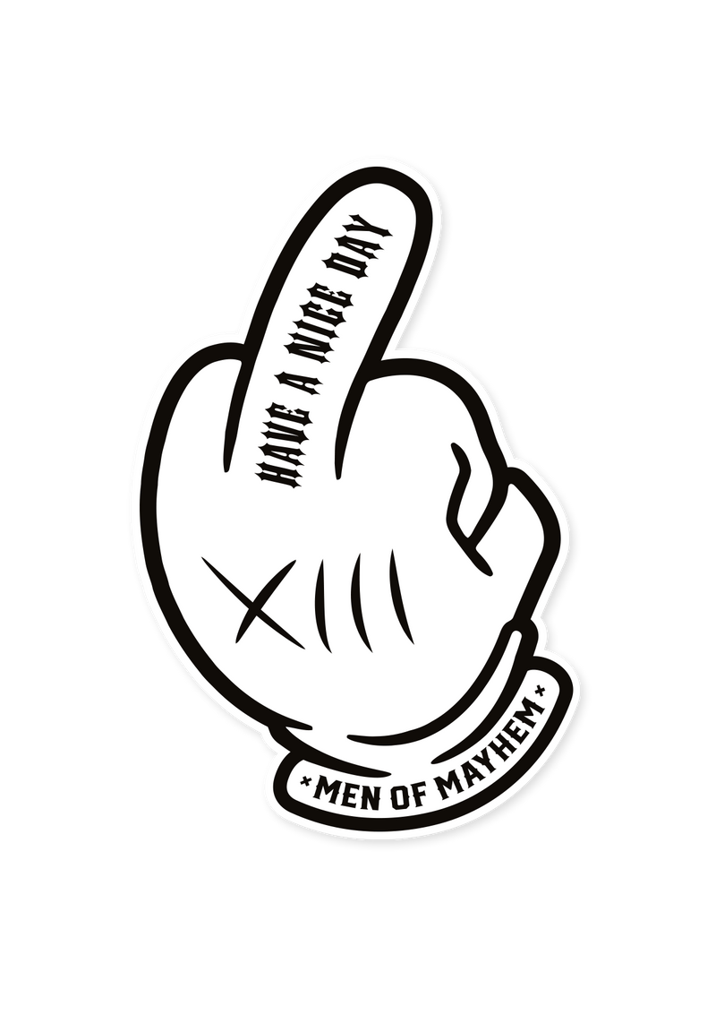 MEN OF MAYHEM I Sticker I Aufkleber Middle Finger I 13