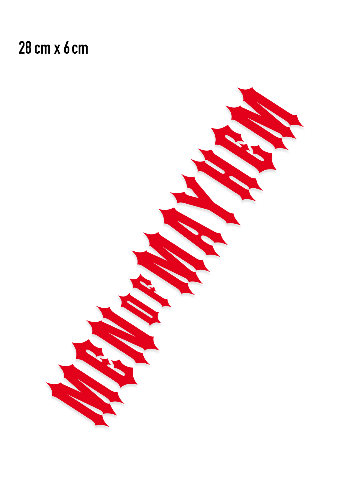 Folienaufkleber MEN OF MAYHEM Rot - MEN OF MAYHEM - Accessoires - ALAIKO - EXCHANGES - MM - E - 3050 - FA - WE - biker