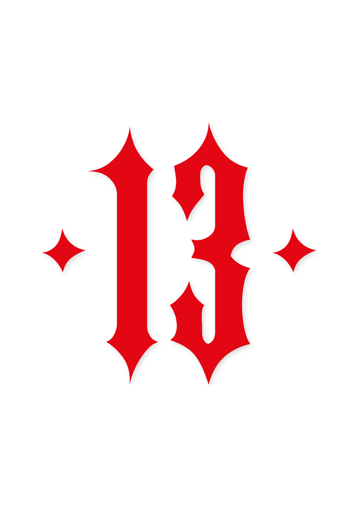 Folienaufkleber 13 Rot - MEN OF MAYHEM - Accessoires - ALAIKO - EXCHANGES - MM - E - 3050 - FA - RK - biker