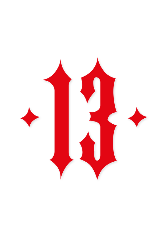 Folienaufkleber 13 Rot - MEN OF MAYHEM - Accessoires - ALAIKO - EXCHANGES - MM - E - 3050 - FA - RK - biker