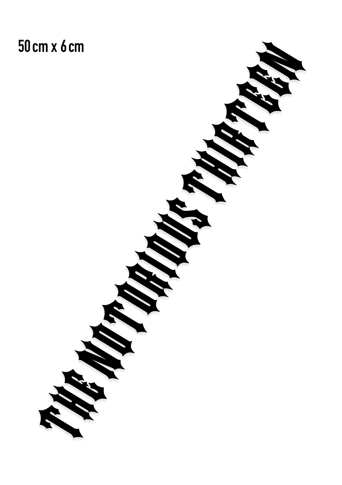 Folienaufkleber THE NOTORIOUS THIRTEEN Schwarz - MEN OF MAYHEM - Accessoires - ALAIKO - EXCHANGES - MM - E - 3050 - FA - WE - biker