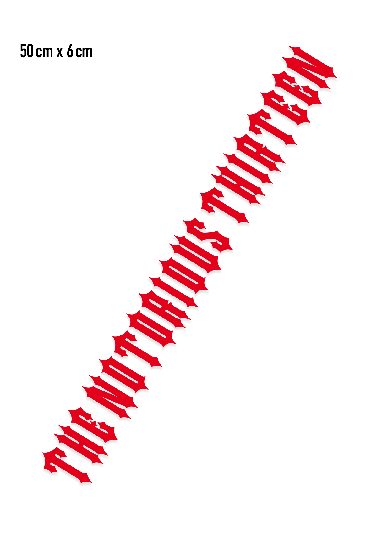 Folienaufkleber THE NOTORIOUS THIRTEEN Rot - MEN OF MAYHEM - Accessoires - ALAIKO - EXCHANGES - MM - E - 3050 - FA - WE - biker