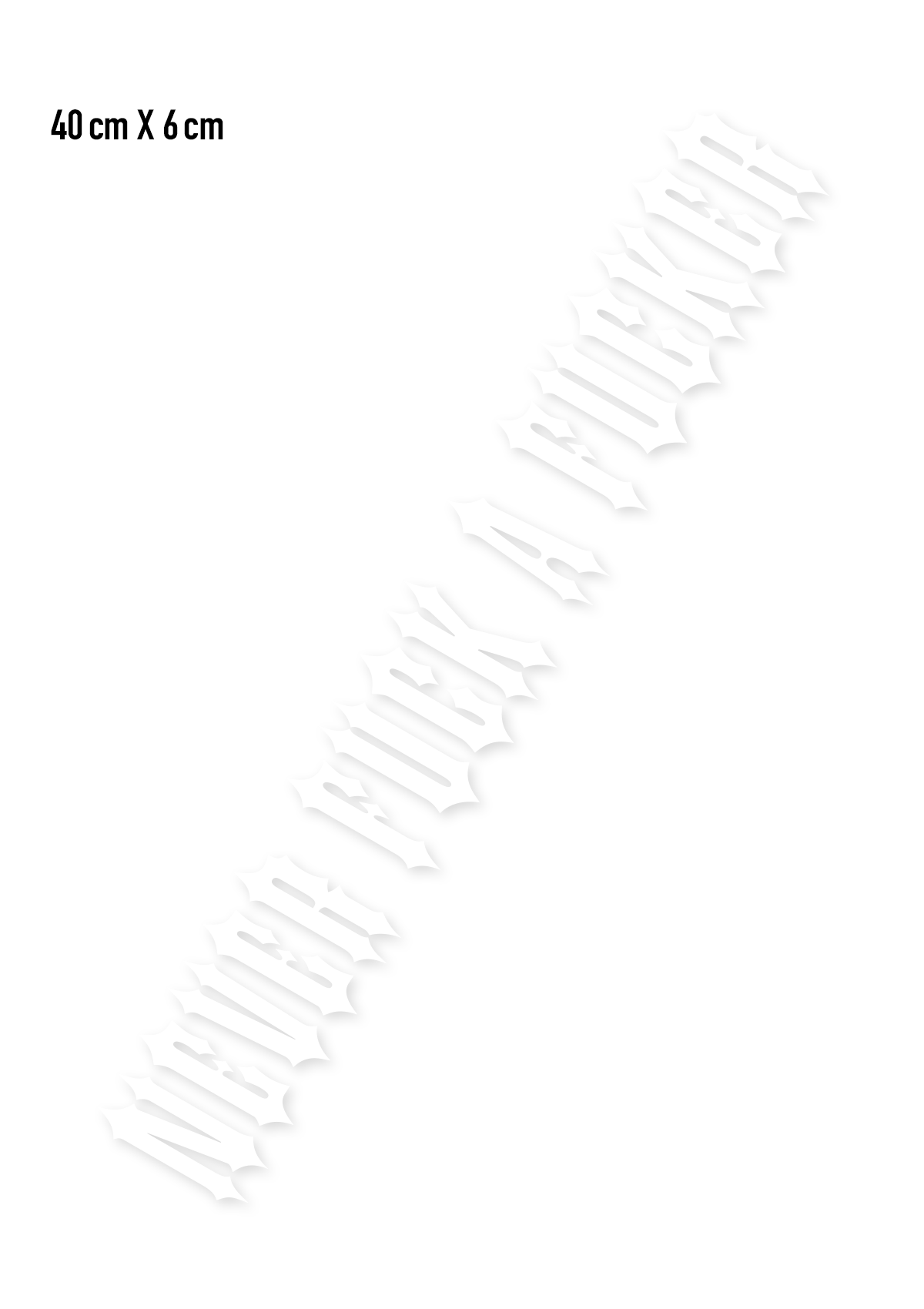 Folienaufkleber N.F.A.F. Weiß