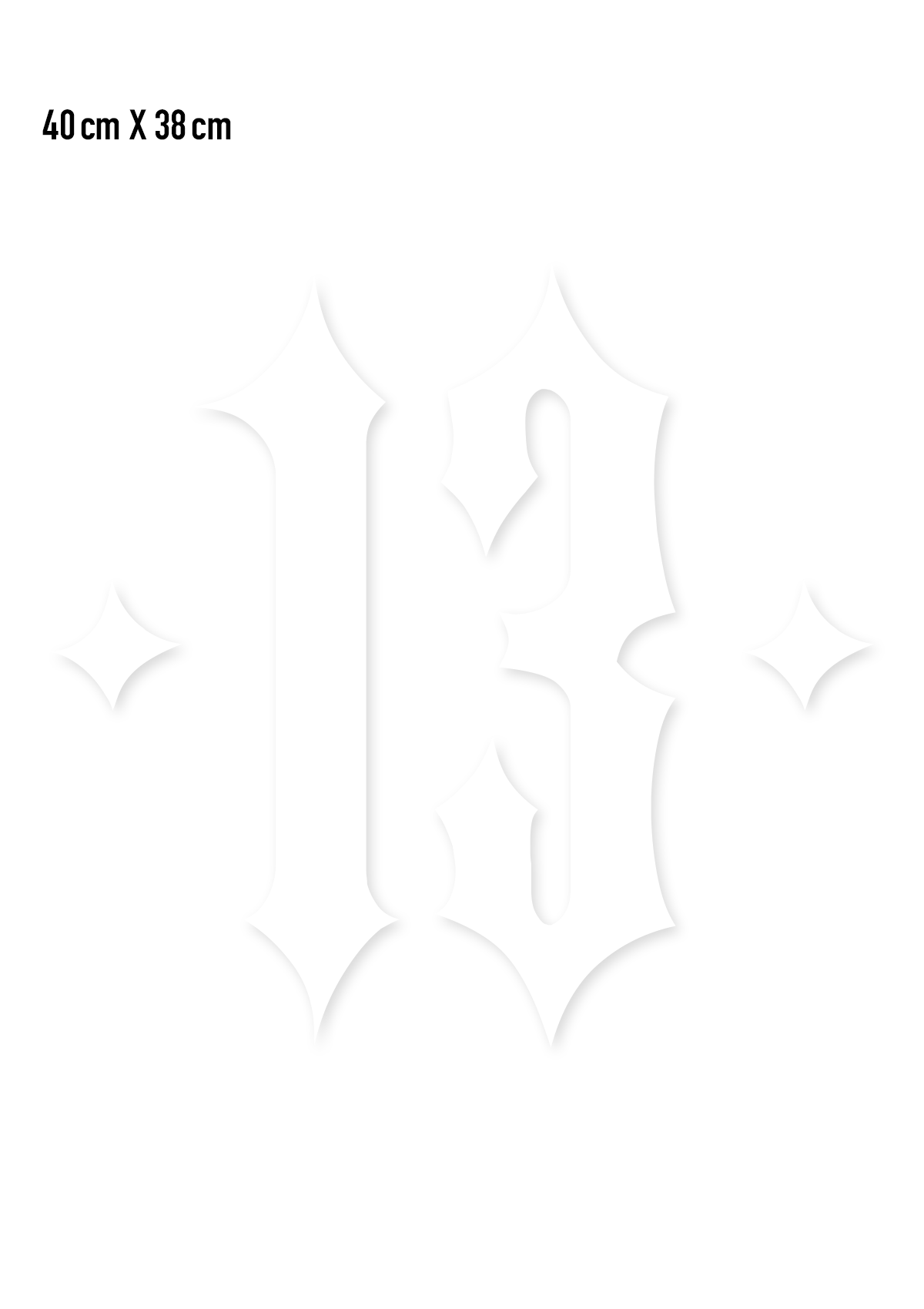 Folienaufkleber 13 Weiss - Gross