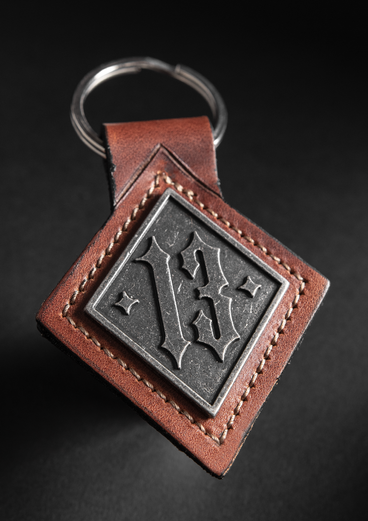 Keychain 13 Leather Brown