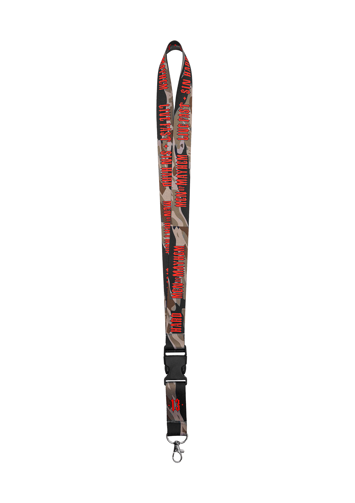 Lanyard Tiger Camo - MEN OF MAYHEM - Accessoires - Schlüsselanhänger - Schwarz