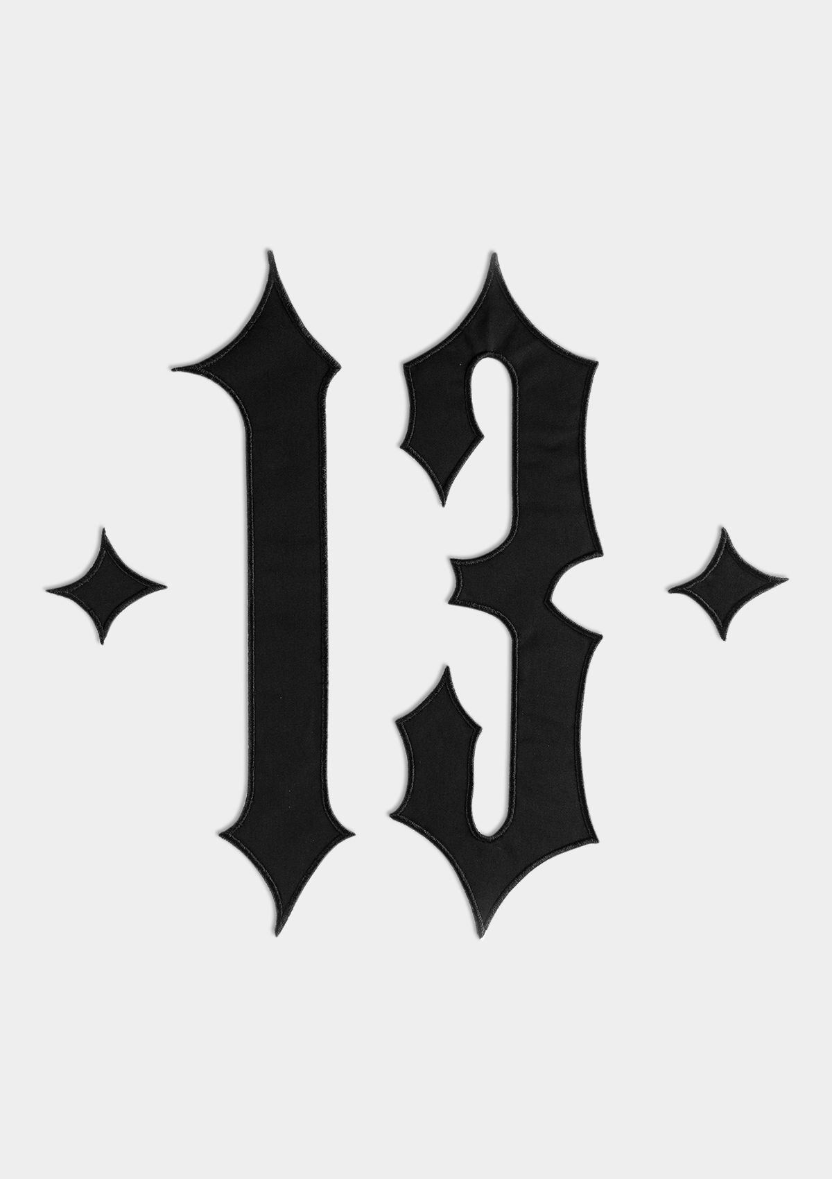 Rücken Patch 13 Schwarz