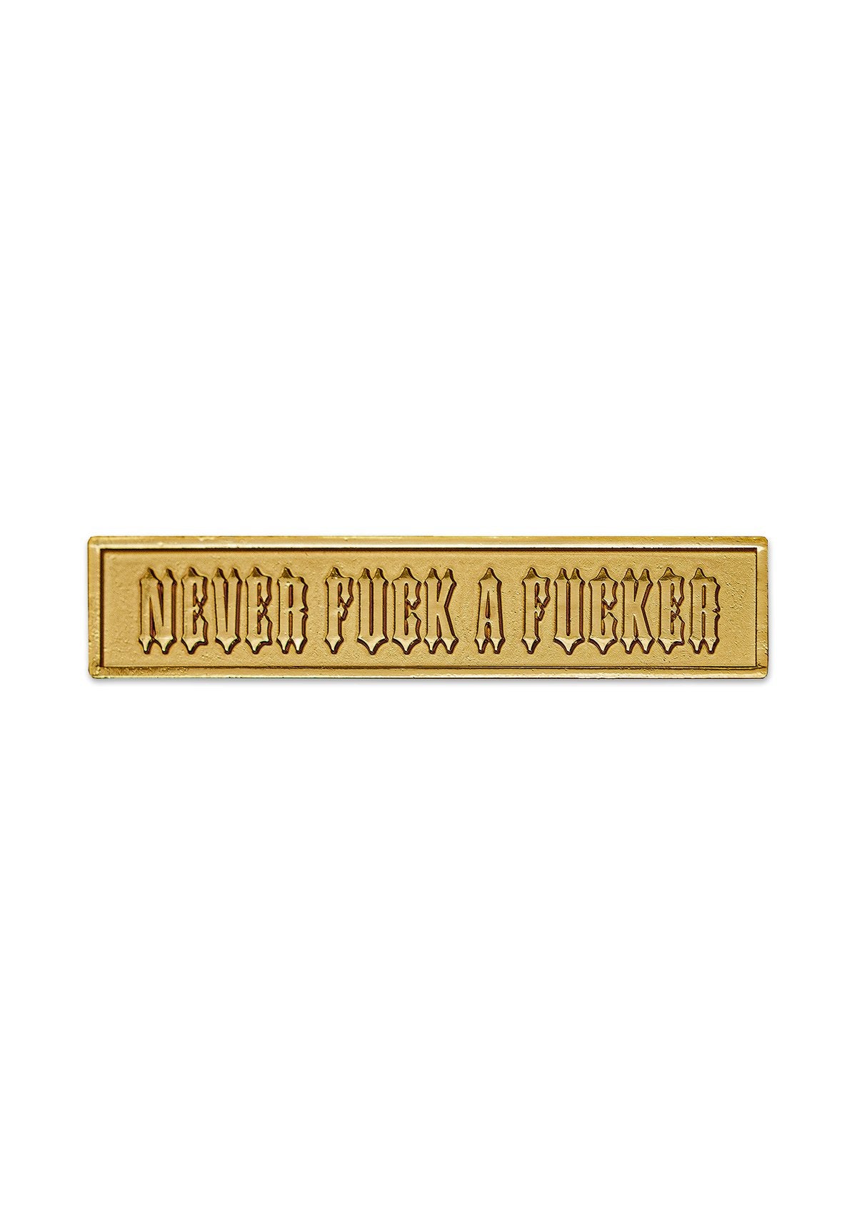 Pin N.F.A.F. Gold - MEN OF MAYHEM - Accessoires - biker - Neu