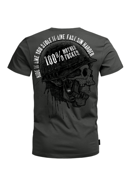 T-Shirt Army Skull G/S - MEN OF MAYHEM - ALAIKO - EXCHANGES - MM - M - 1010 - AS - GS - Grau - Men