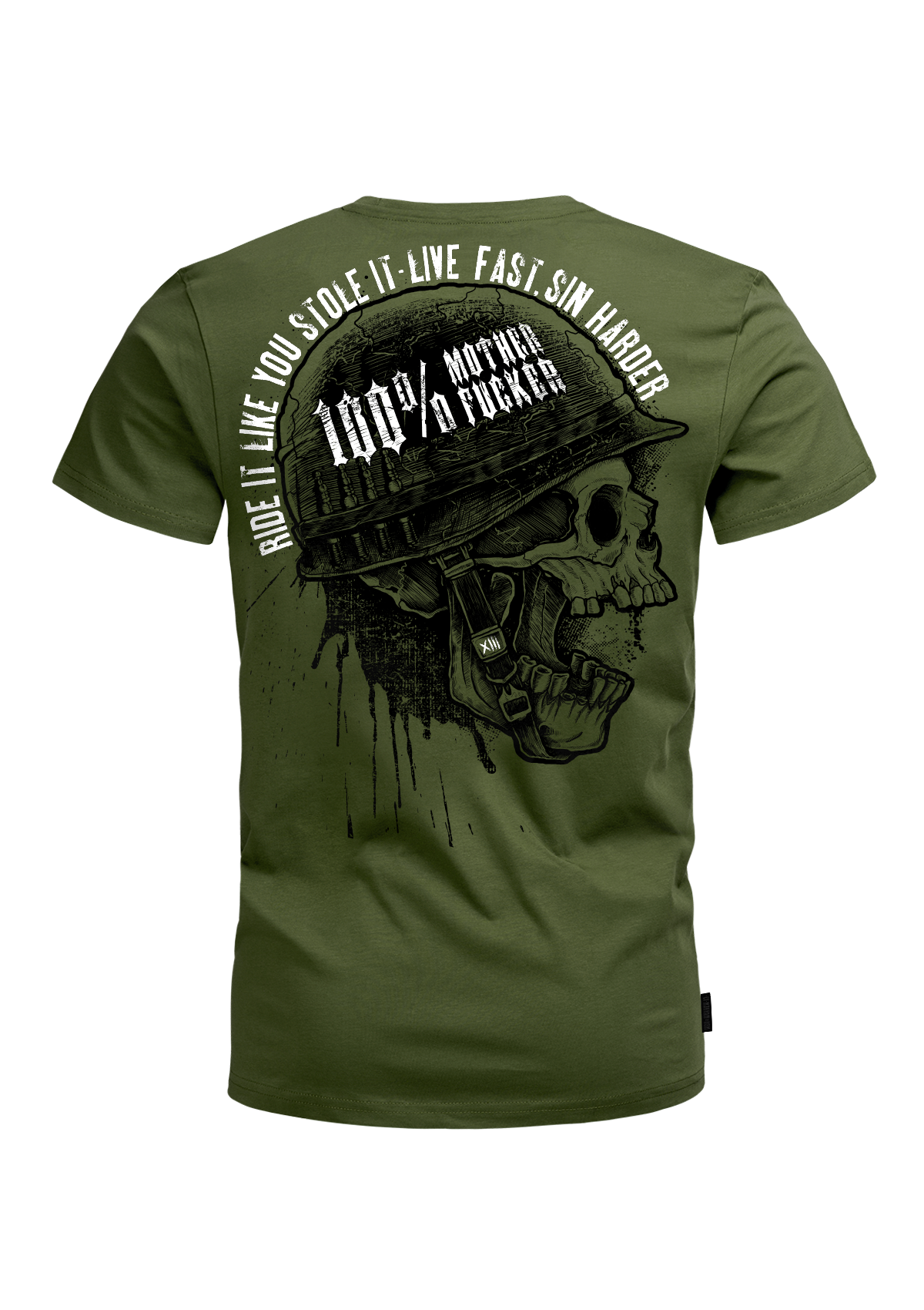T-Shirt Army Skull O/S