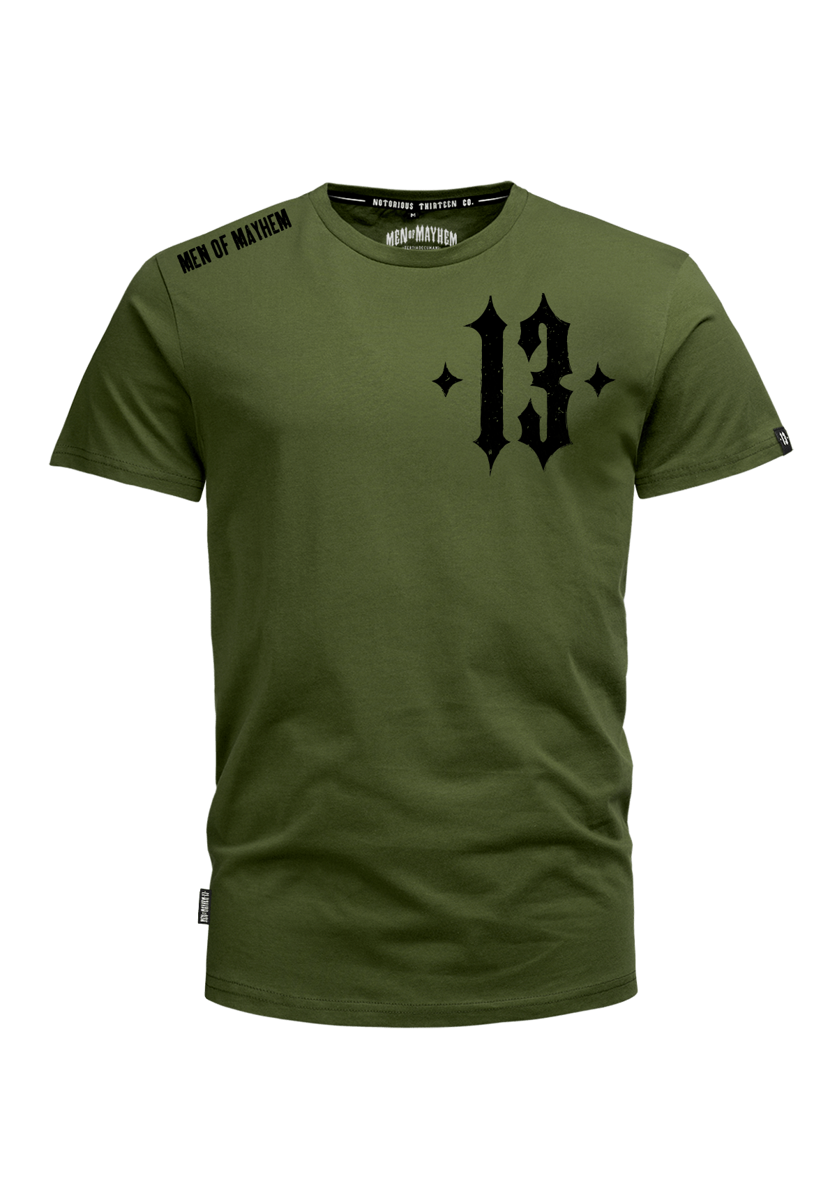 T-Shirt Army Skull O/S - MEN OF MAYHEM - ALAIKO - EXCHANGES - MM - M - 1010 - AS - OS - Men - Oliv