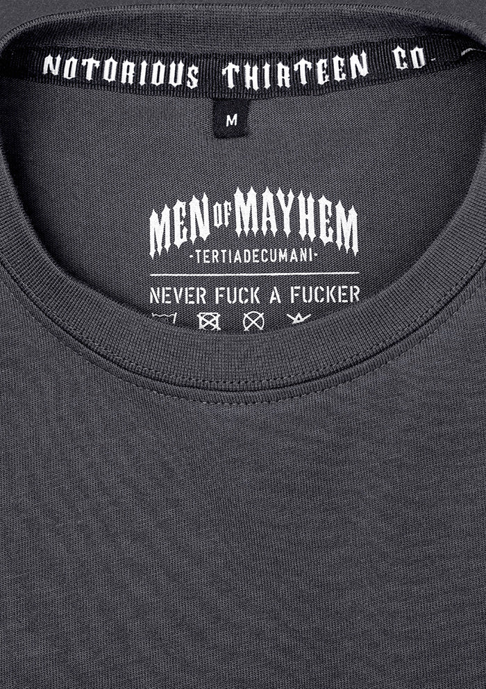 T-Shirt Heavy Original G/W - MEN OF MAYHEM - ALAIKO - EXCHANGES - MM - M - 1010 - HOG - GW - Grau - heavy