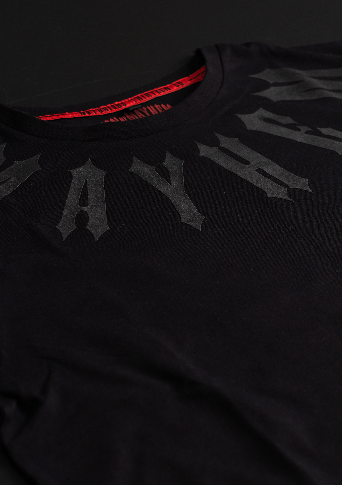 T-Shirt Mayhem Black on Black - MEN OF MAYHEM - ALAIKO - EXCHANGES - MM - M - 1010 - MB - BB - black - Men