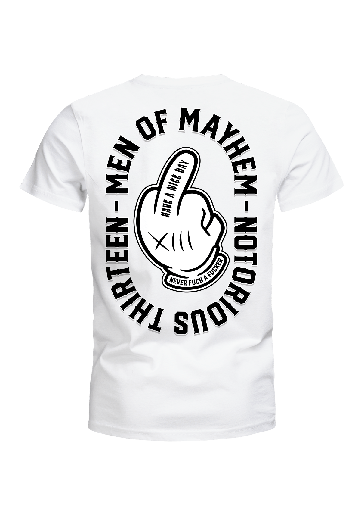 T-Shirt Middle Finger W/S - MEN OF MAYHEM - ALAIKO - EXCHANGES - MM - M - 1010 - MF - WS - Men - regular