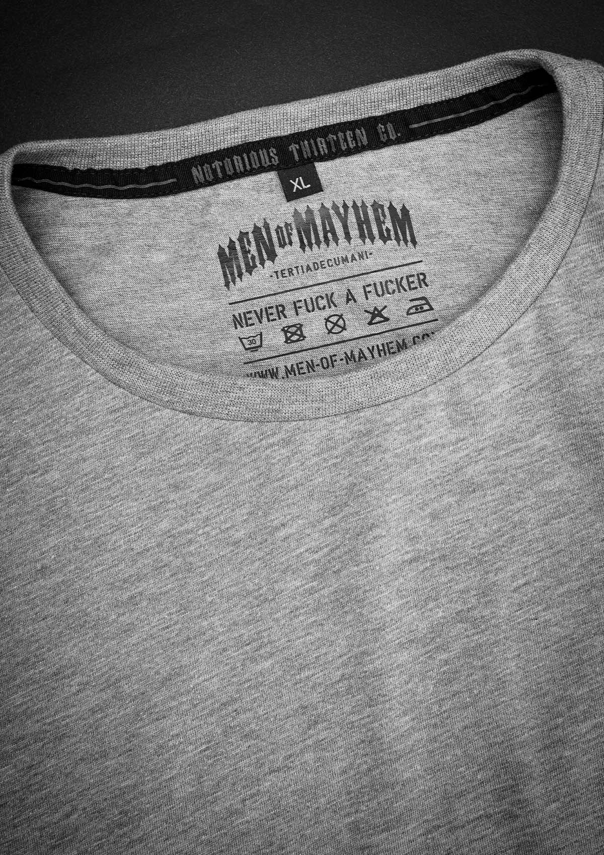 T-Shirt ONE G/S - MEN OF MAYHEM - ALAIKO - EXCHANGES - MM - M - 1010 - TO - GS - Grau - Men