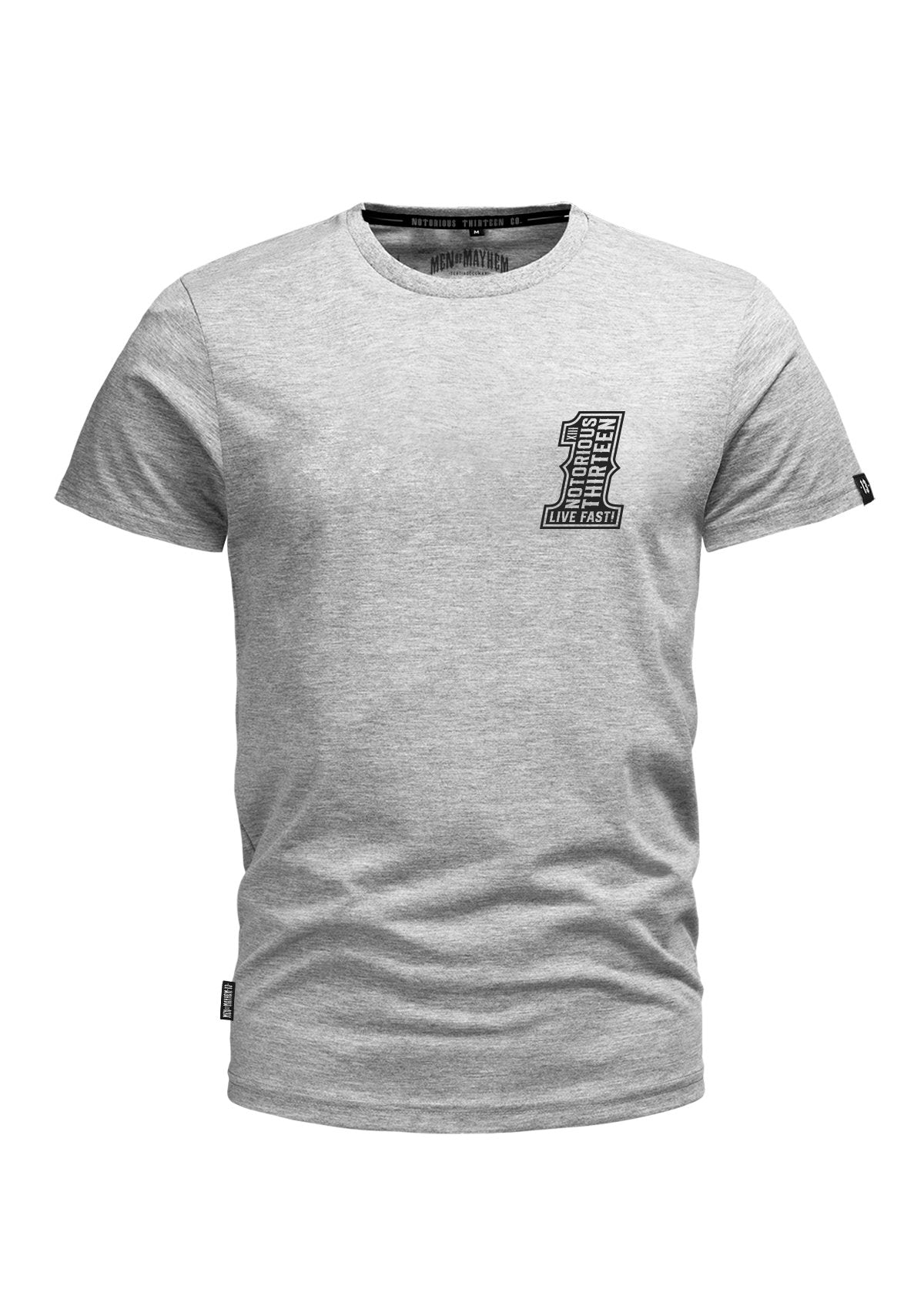 T-Shirt ONE G/S - MEN OF MAYHEM - ALAIKO-EXCHANGES-MM-M-1010-TO-GS - Grau - Men