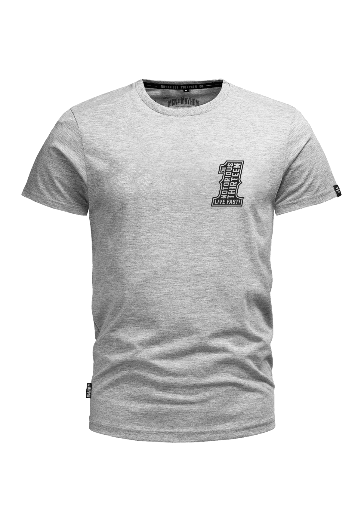 T-Shirt ONE G/S - MEN OF MAYHEM - ALAIKO - EXCHANGES - MM - M - 1010 - TO - GS - Grau - Men