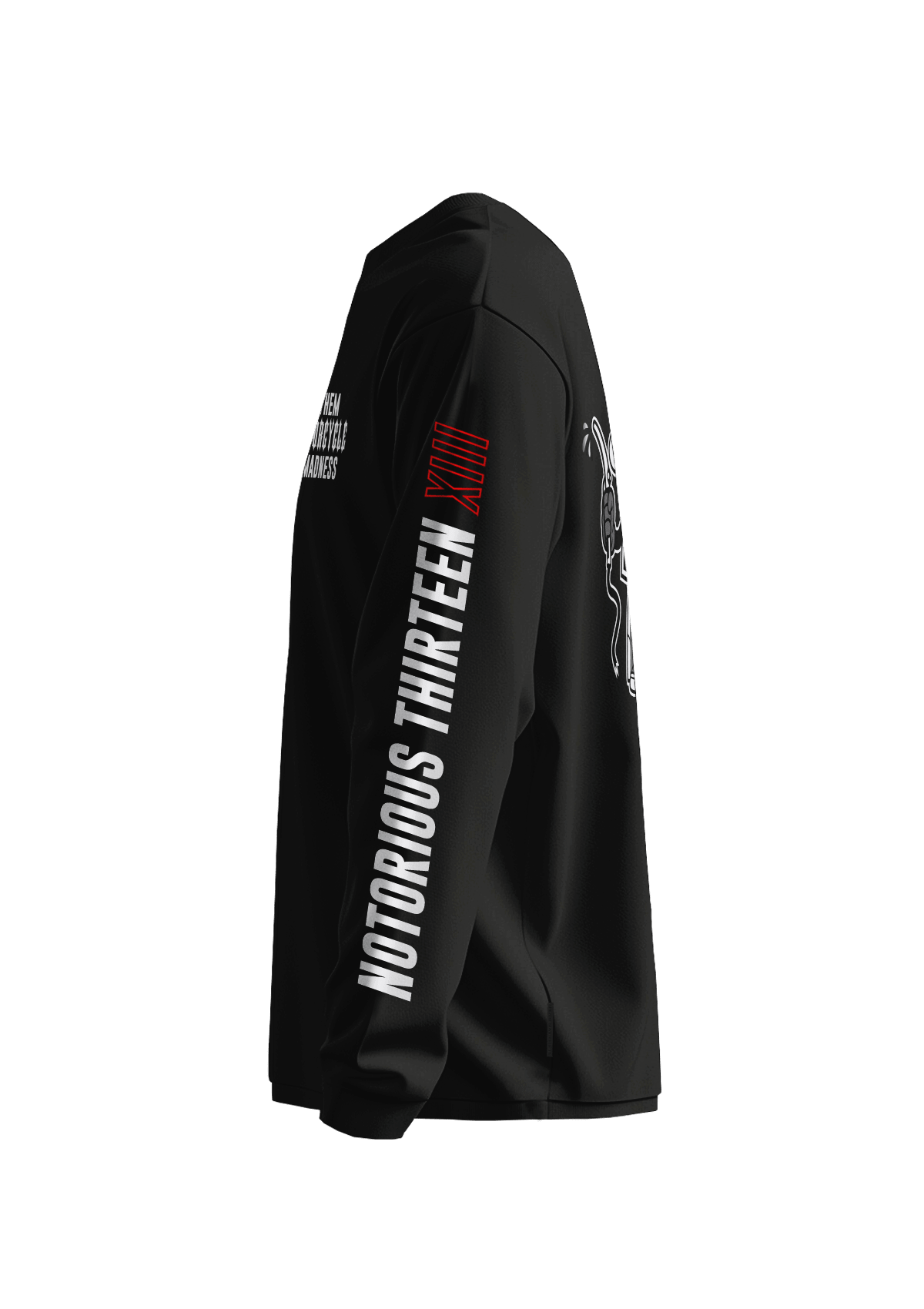 Longsleeve Petrol S/W/R - MEN OF MAYHEM - ALAIKO-EXCHANGES-MM-M-1020-LSS-PT-SWR - black - Herren