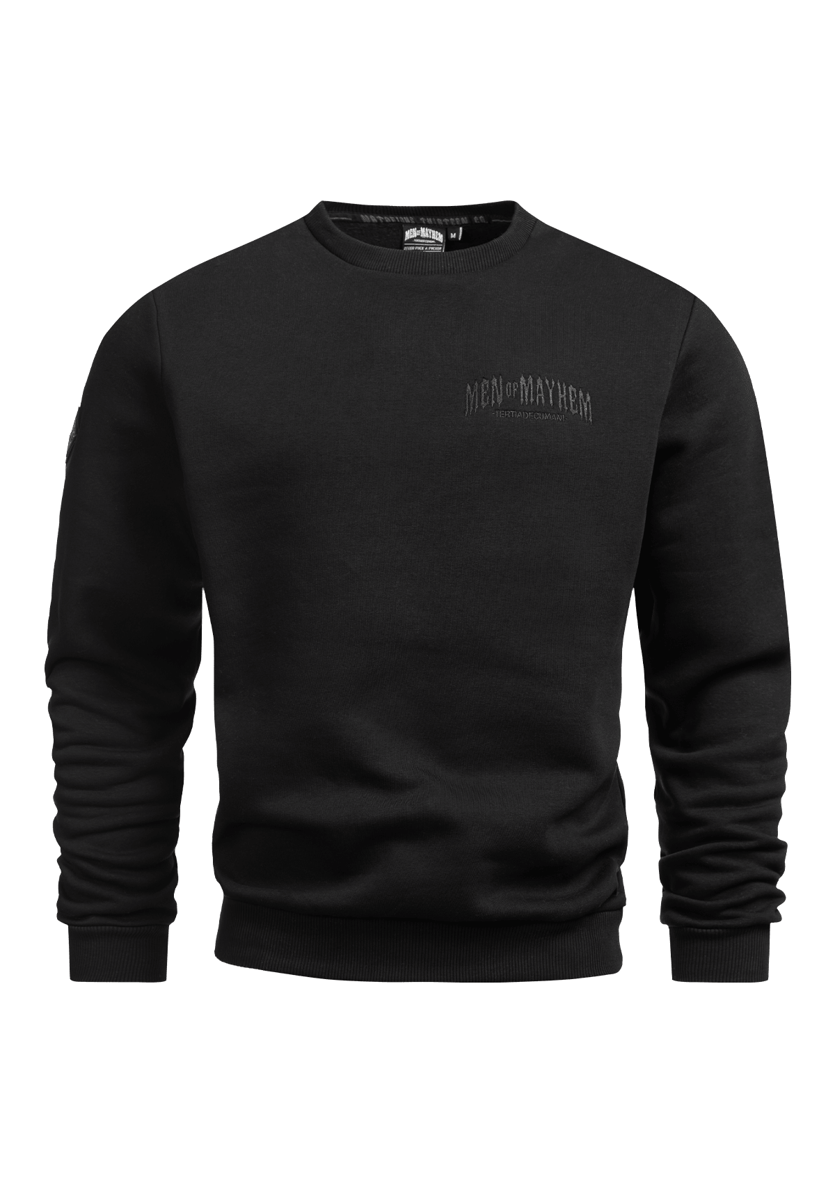 Crewneck Classic B/B - MEN OF MAYHEM - ALAIKO-EXCHANGES-MM-M-1040-CC-BB - allblack - black