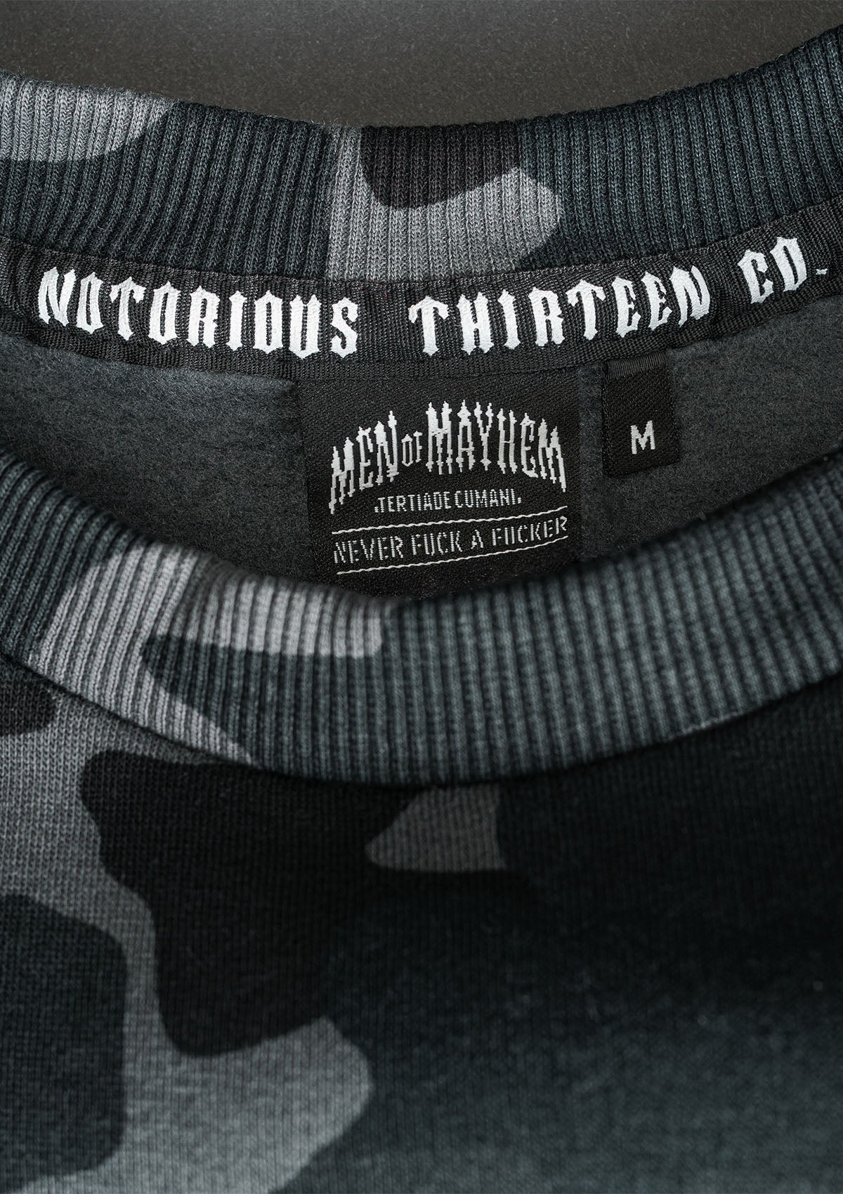 Crewneck Classic B/C - MEN OF MAYHEM - ALAIKO-EXCHANGES-MM-M-1040-CC-BC - BC - black camo