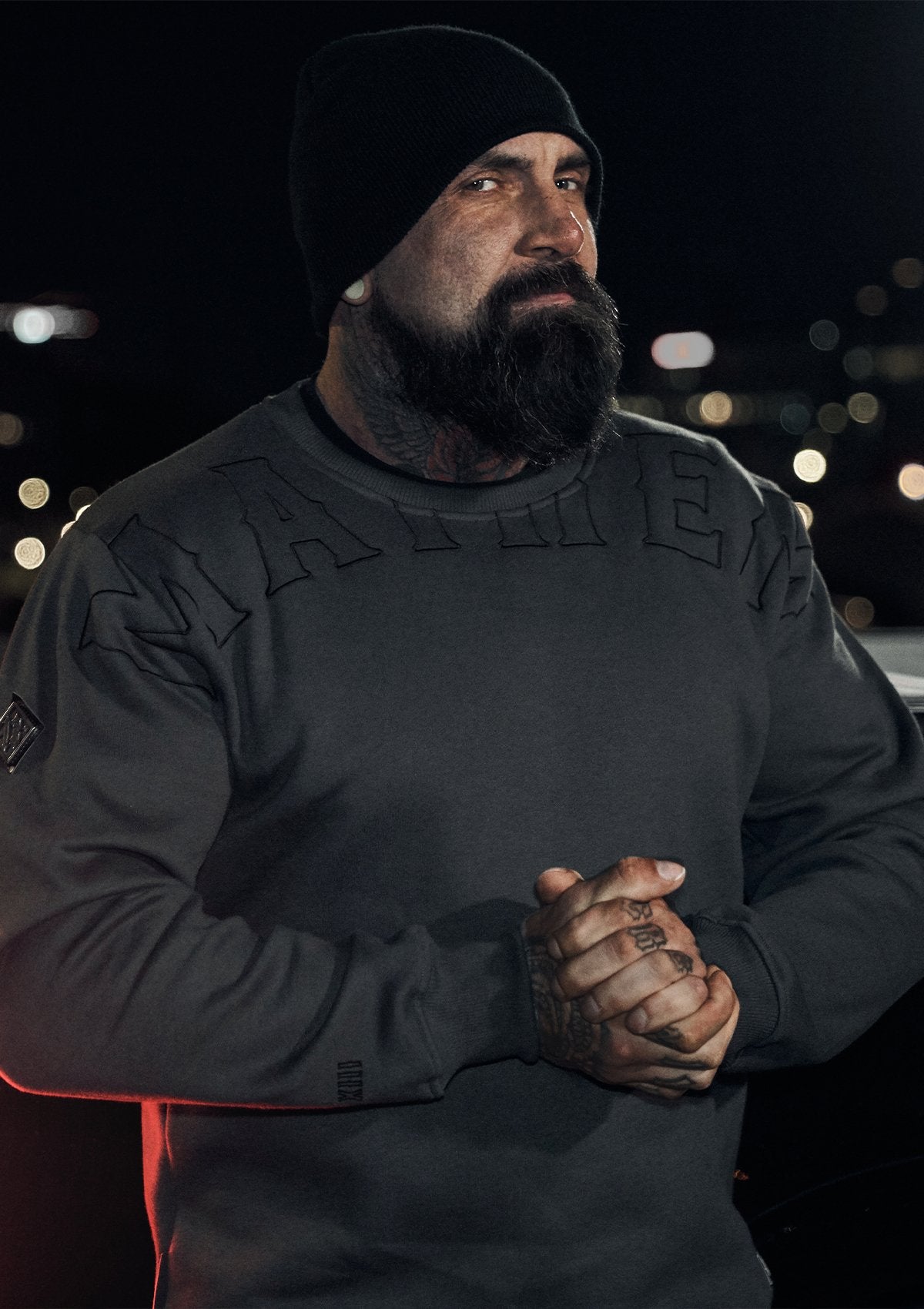 Crewneck Crook G/S - MEN OF MAYHEM - ALAIKO-EXCHANGES-MM-M-1040-CCR-GS - Crook - Grau