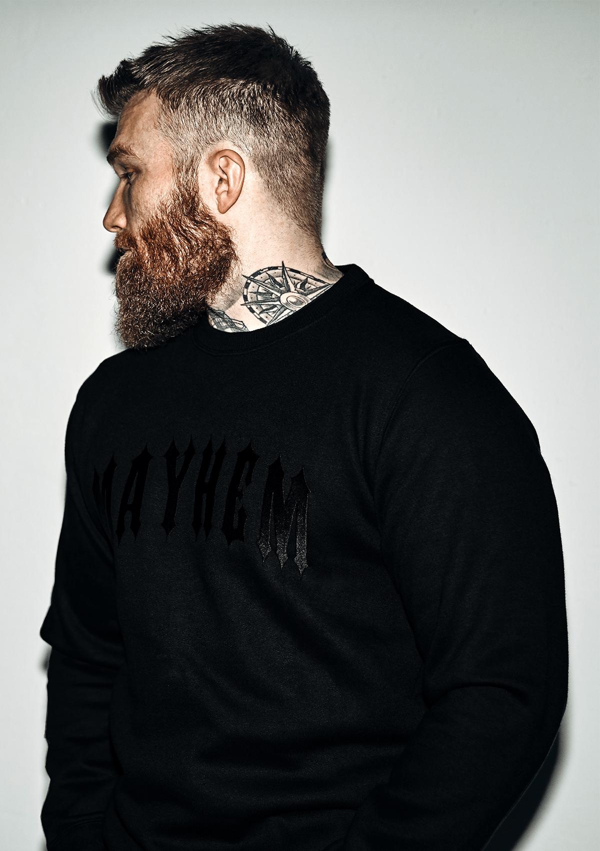 Crewneck Mayhem B/B - MEN OF MAYHEM - ALAIKO - EXCHANGES - MM - M - 1040 - CM - BB - allblack - black