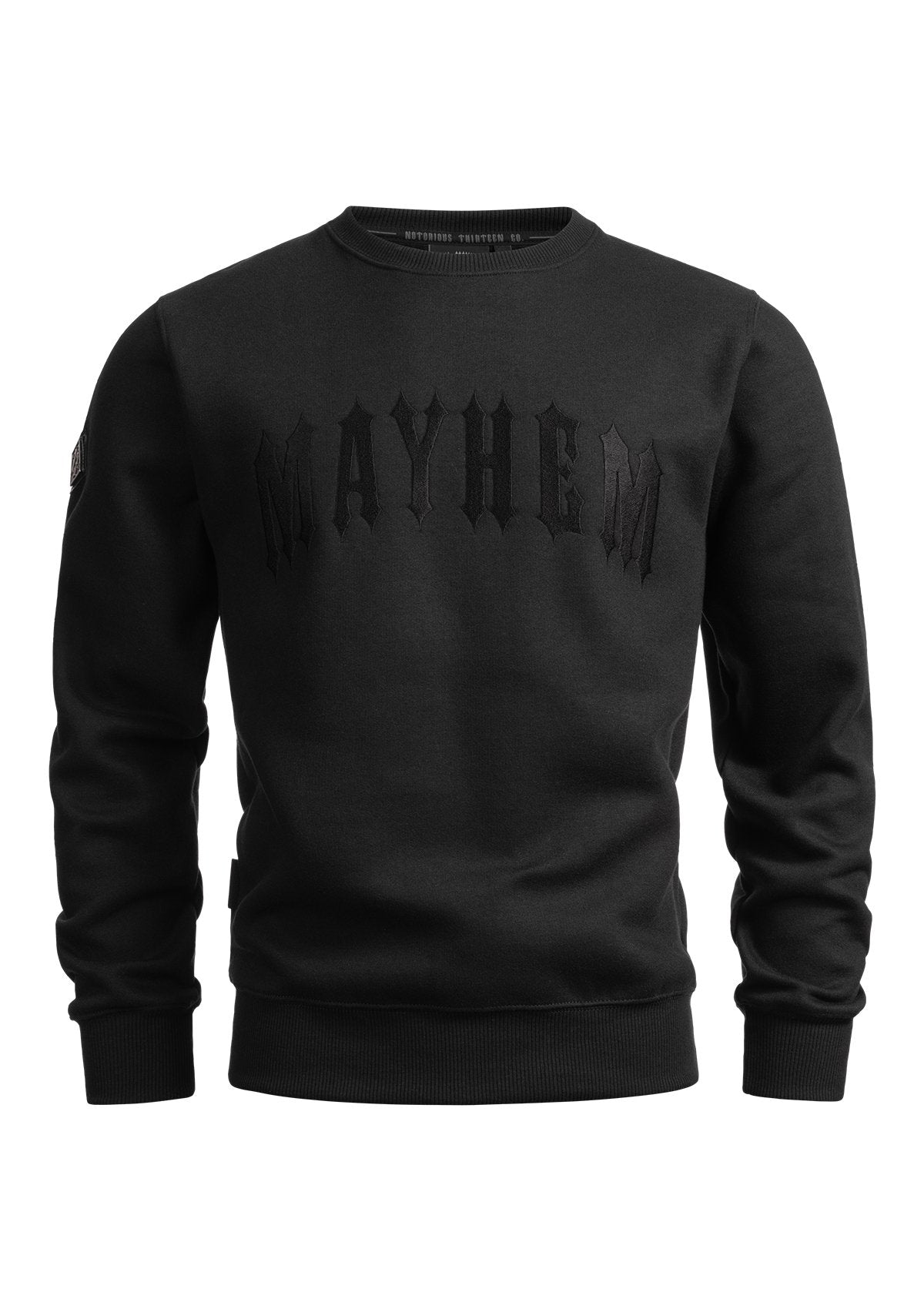 Crewneck Mayhem B/B - MEN OF MAYHEM - ALAIKO-EXCHANGES-MM-M-1040-CM-BB - allblack - black