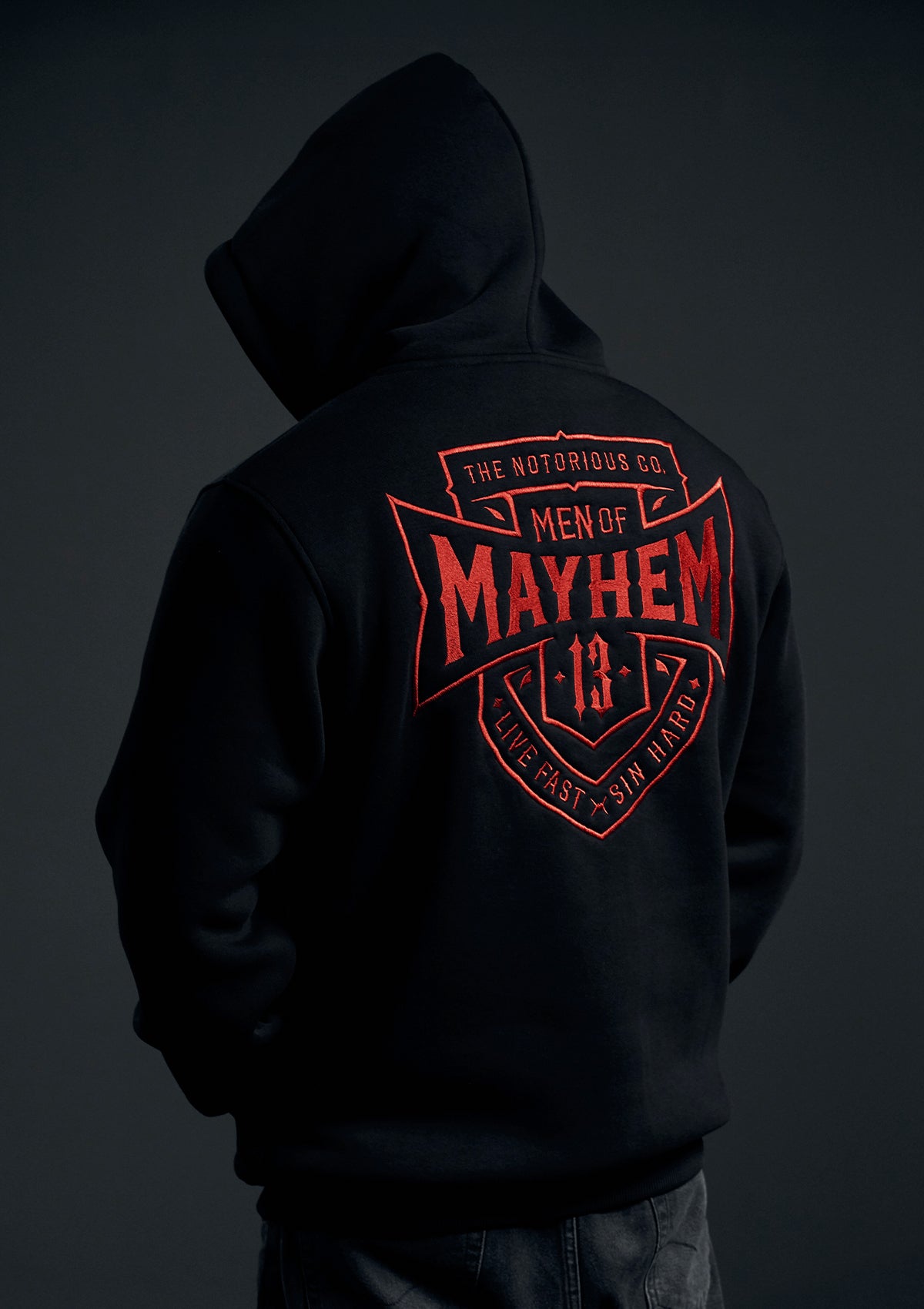 Hoodie COA S/R - MEN OF MAYHEM - ALAIKO - EXCHANGES - MM - M - 1050 - COA - SR - black - COA