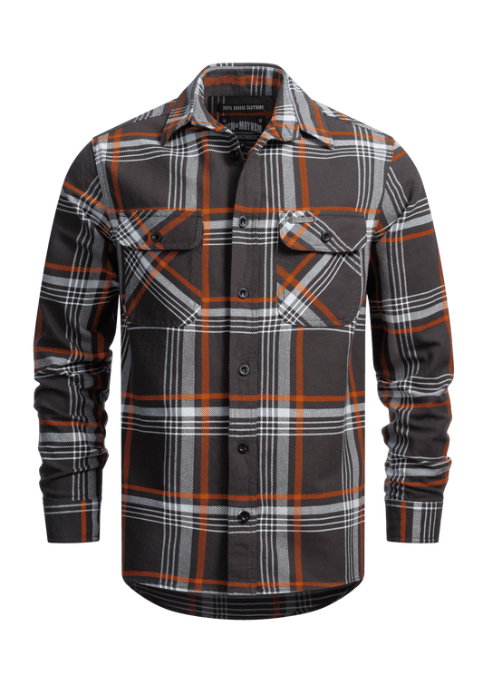 Flanellhemd Ember / Heavy D. - MEN OF MAYHEM - ALAIKO - EXCHANGES - MM - M - 1060 - FH - EB - Flanellhemd - Grau