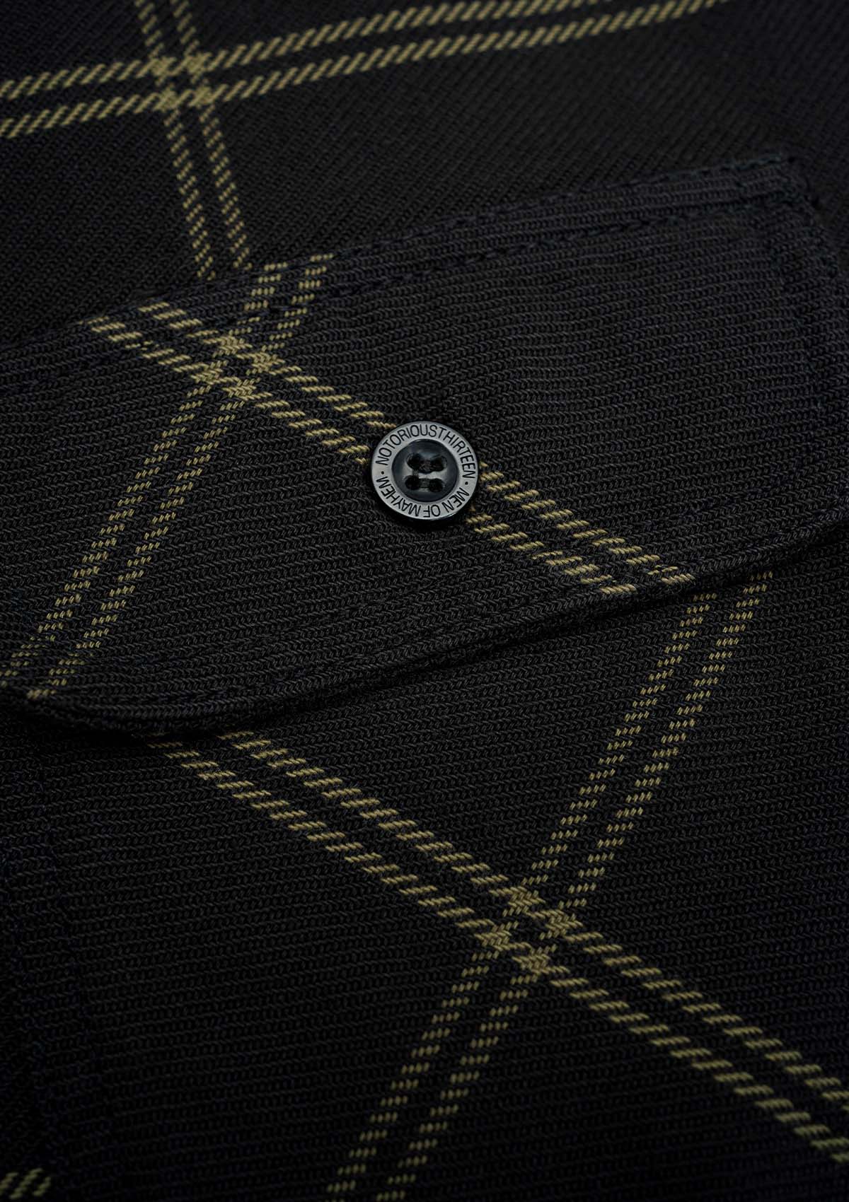 Flanellhemd Grift / Heavy D. - MEN OF MAYHEM - ALAIKO - EXCHANGES - MM - M - 1060 - FH - GH - black - Flanellhemd