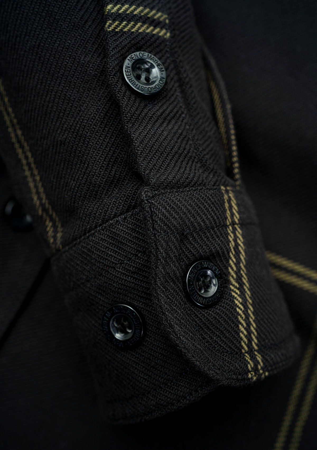 Flanellhemd Grift / Heavy D. - MEN OF MAYHEM - ALAIKO - EXCHANGES - MM - M - 1060 - FH - GH - black - Flanellhemd