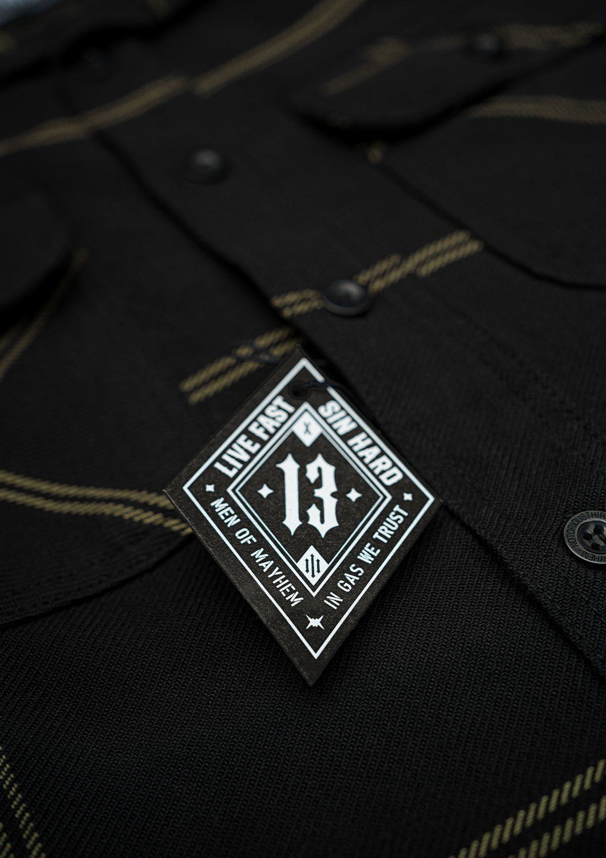 Flanellhemd Grift / Heavy D. - MEN OF MAYHEM - ALAIKO - EXCHANGES - MM - M - 1060 - FH - GH - black - Flanellhemd