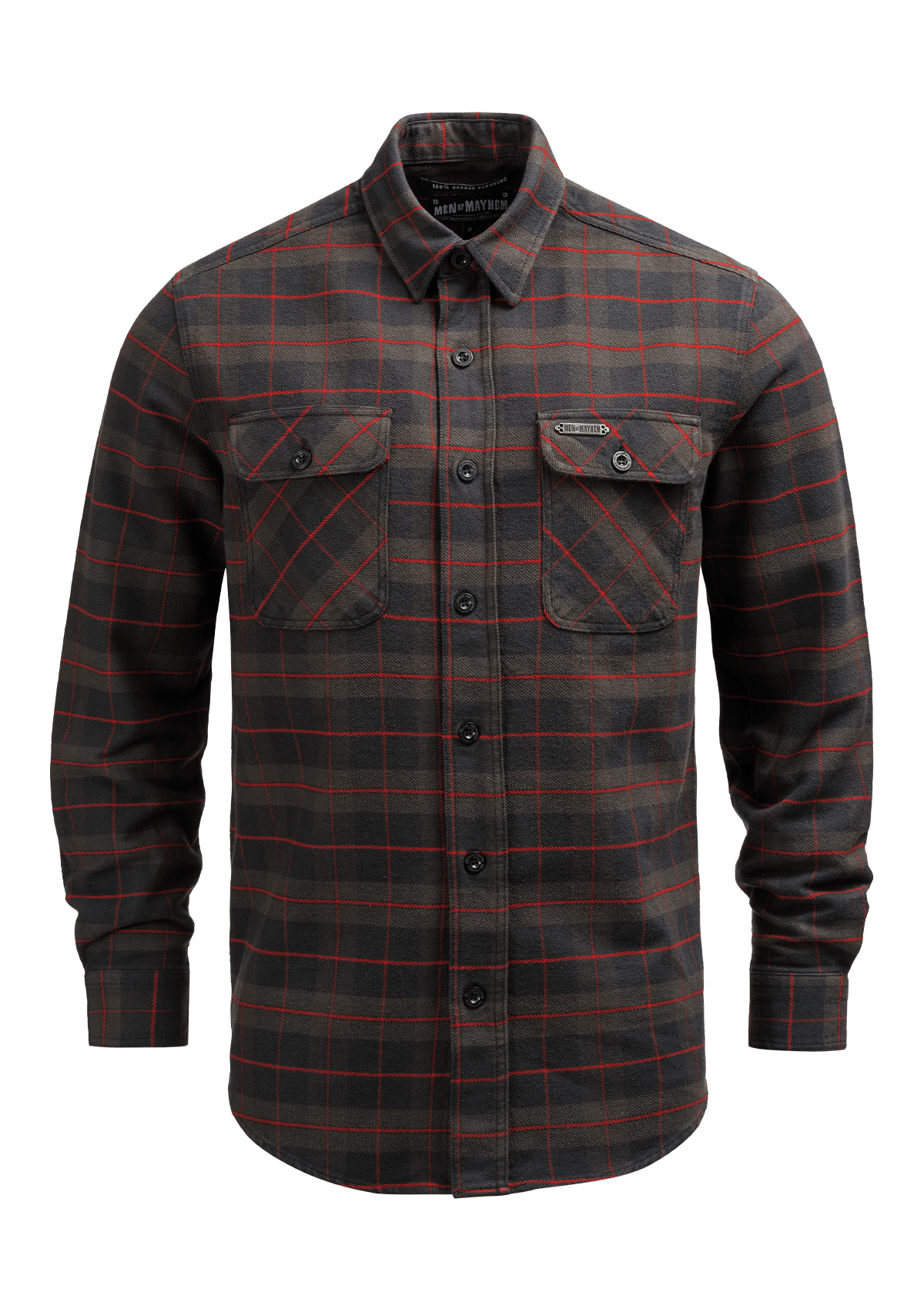 Flanellhemd Hellhound / Heavy D. - MEN OF MAYHEM - ALAIKO - EXCHANGES - MM - M - 1060 - FH - HH - Bestseller - Flanellhemd