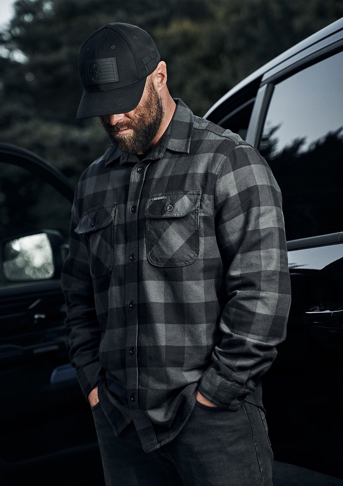 Flanellhemd Iron / Heavy D. - MEN OF MAYHEM - ALAIKO - EXCHANGES - MM - M - 1060 - FH - IH - Flanellhemd - Grau