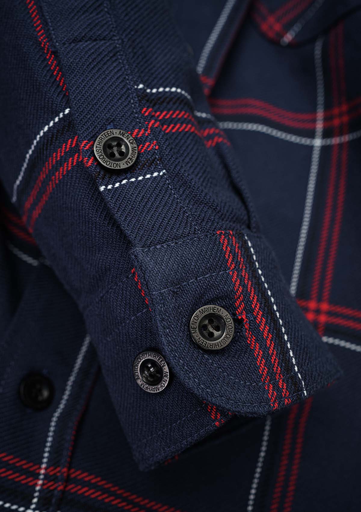 Flanellhemd Marine / Heavy D. - MEN OF MAYHEM - ALAIKO - EXCHANGES - MM - M - 1060 - FH - MR - Blau - Flanellhemd