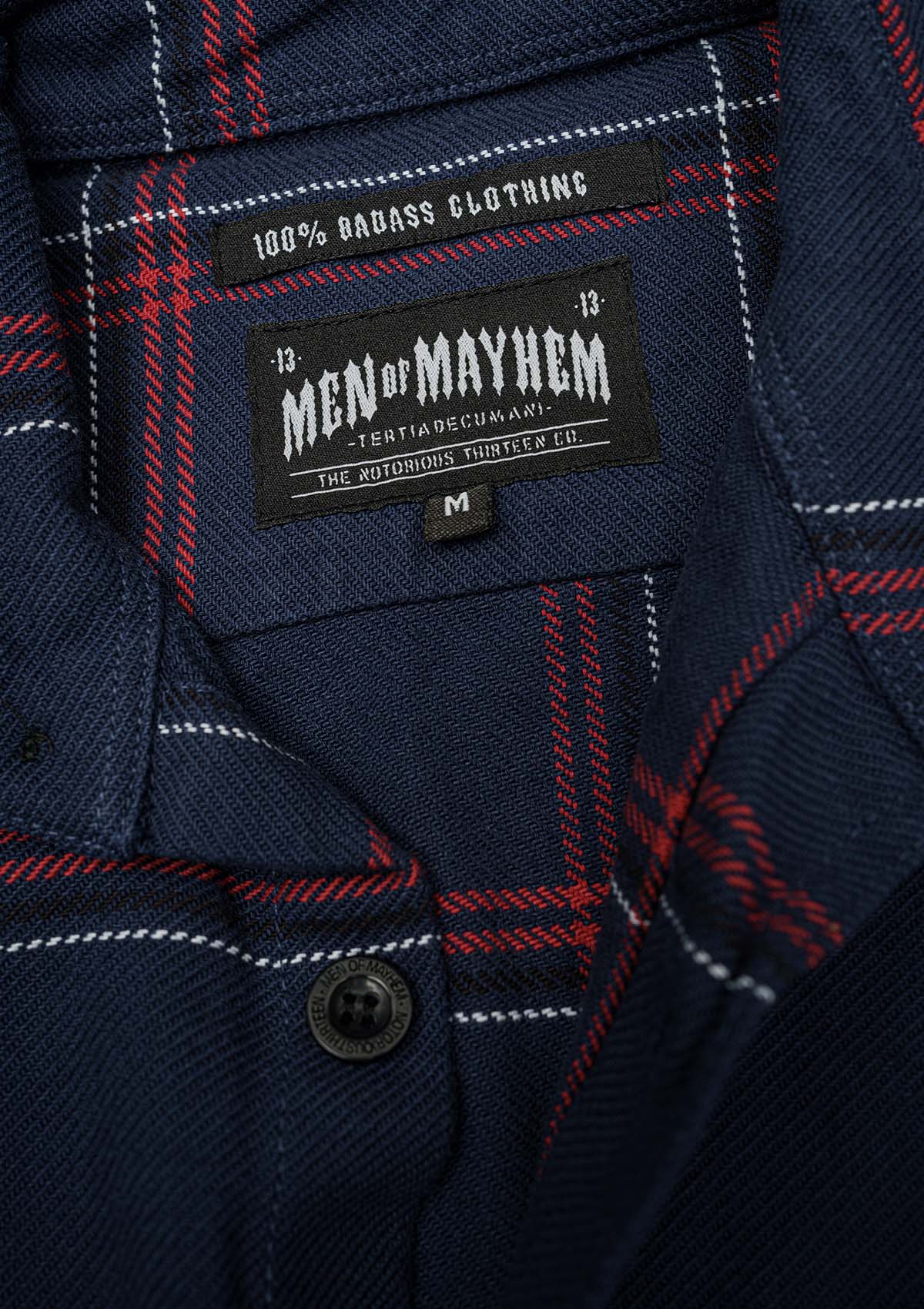 Flanellhemd Marine / Heavy D. - MEN OF MAYHEM - ALAIKO - EXCHANGES - MM - M - 1060 - FH - MR - Blau - Flanellhemd