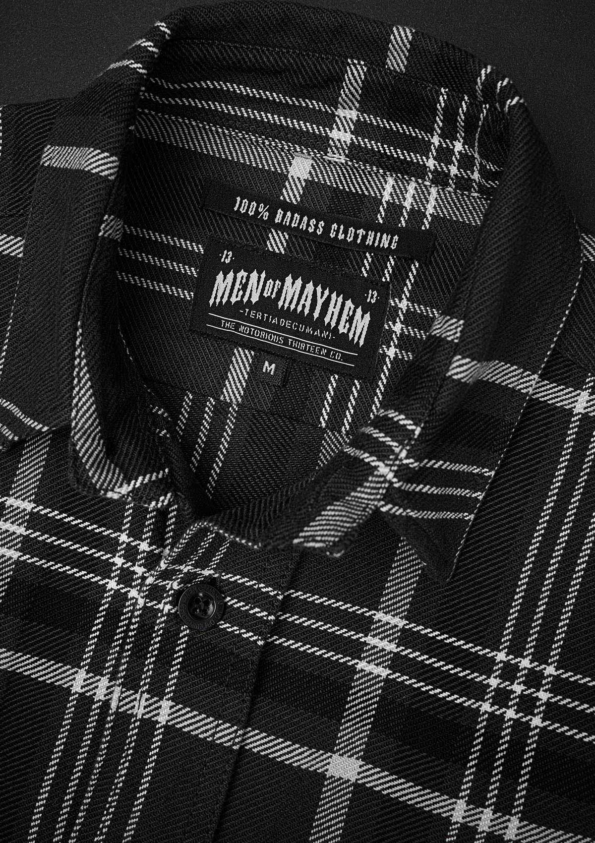 Flanellhemd Smoke / Heavy D. - MEN OF MAYHEM - ALAIKO - EXCHANGES - MM - M - 1060 - FH - SM - Flanellhemd - Grau