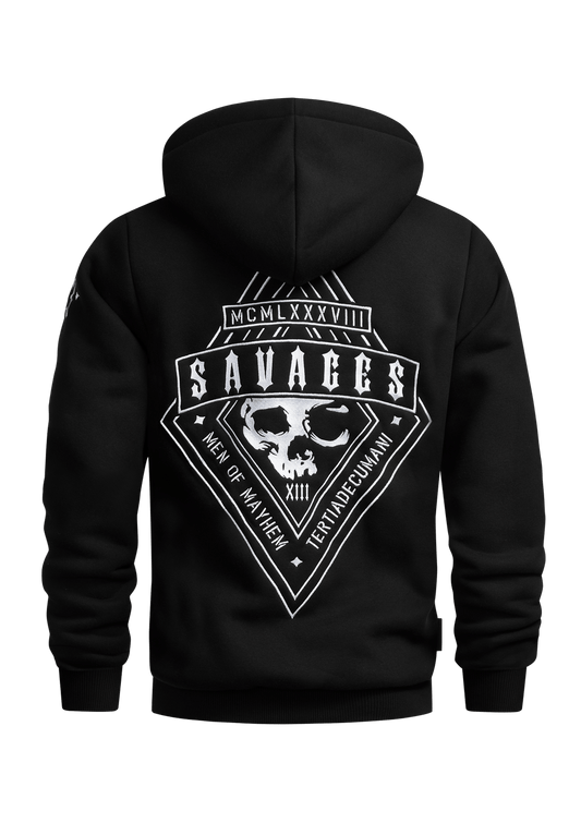 Hoodie Jacke Savages S/W - MEN OF MAYHEM - ALAIKO - EXCHANGES - MM - M - 1080 - HJ - SV - SW - black - Hoody Jacken