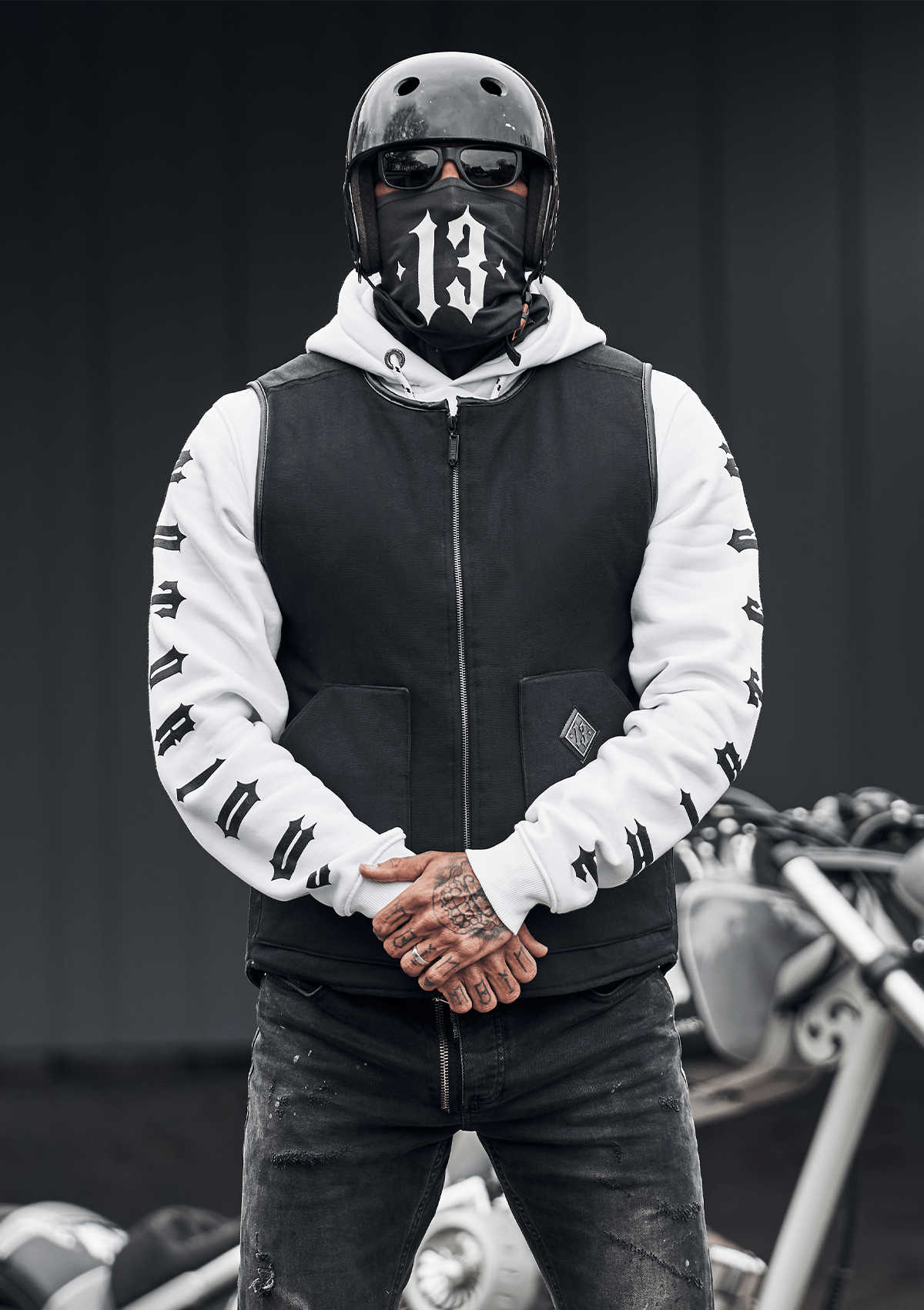 Weste Mayhem - MEN OF MAYHEM - ALAIKO - EXCHANGES - MM - M - 1080 - MW - BB - biker - black