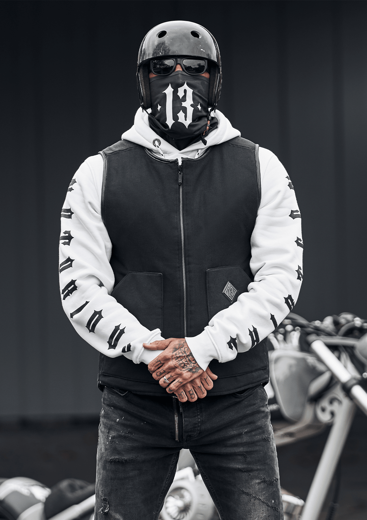 Weste Mayhem - MEN OF MAYHEM - ALAIKO - EXCHANGES - MM - M - 1080 - MW - BB - biker - black
