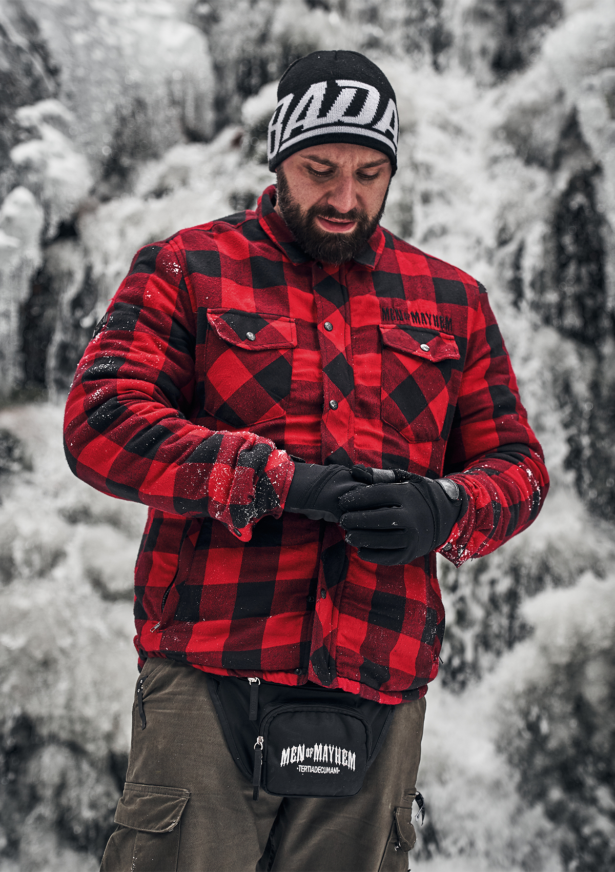 Herren Winterjacke Winterjacke Rot Kariert Flanell Jacke Jacke