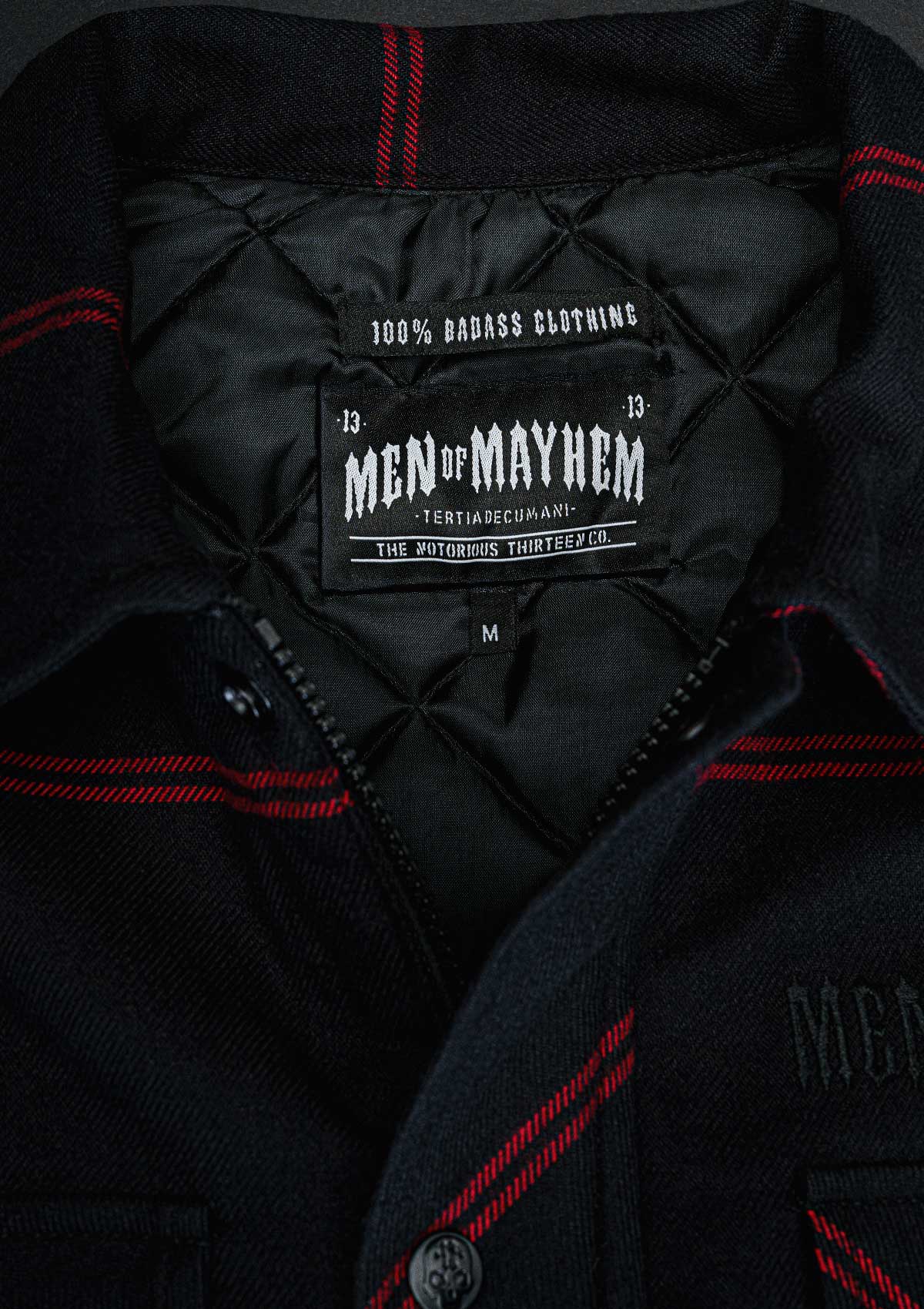 Flanelljacke Tracer - MEN OF MAYHEM - ALAIKO - EXCHANGES - MM - M - 1100 - FJ - TH - black - flanelljacke