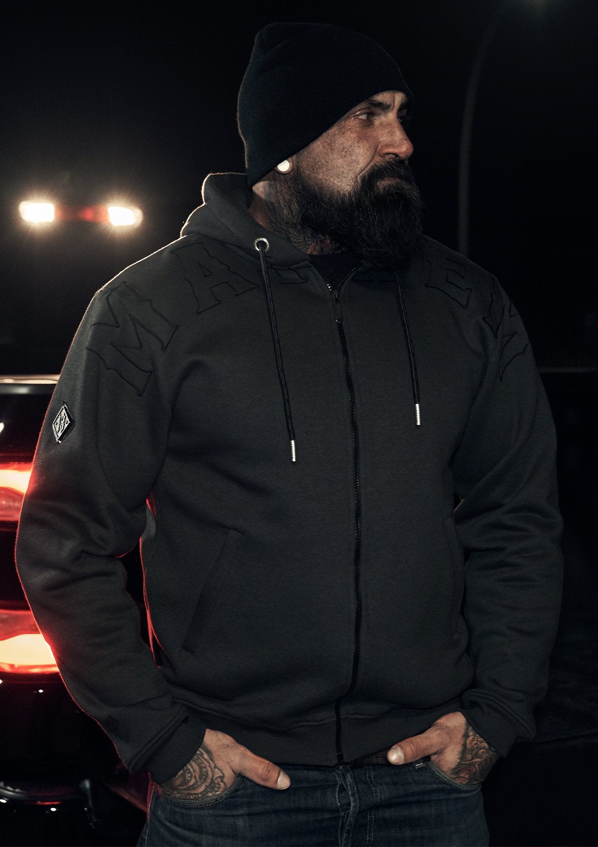 Hoody Jacke Crook G/S - MEN OF MAYHEM - ALAIKO-EXCHANGES-MM-M-1100-HJC-GS - Crook - Grau