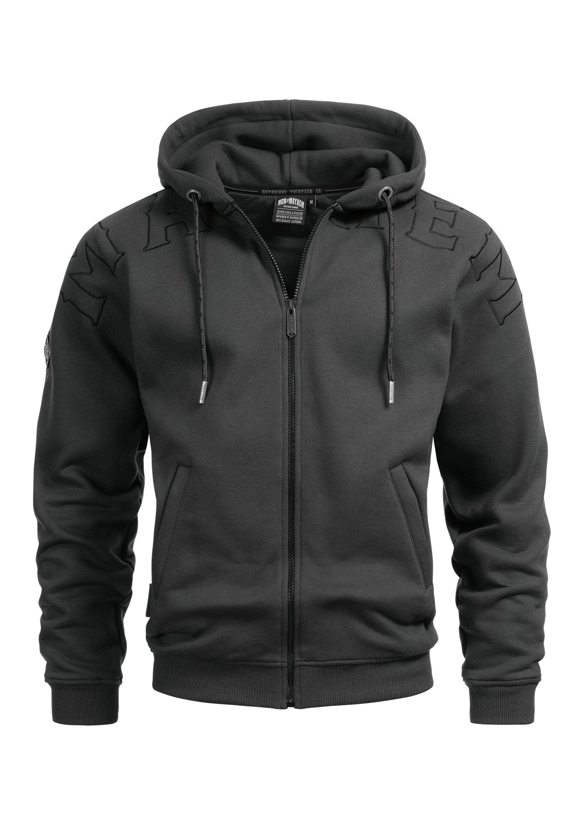 Hoody Jacke Crook G/S - MEN OF MAYHEM - ALAIKO-EXCHANGES-MM-M-1100-HJC-GS - Crook - Grau