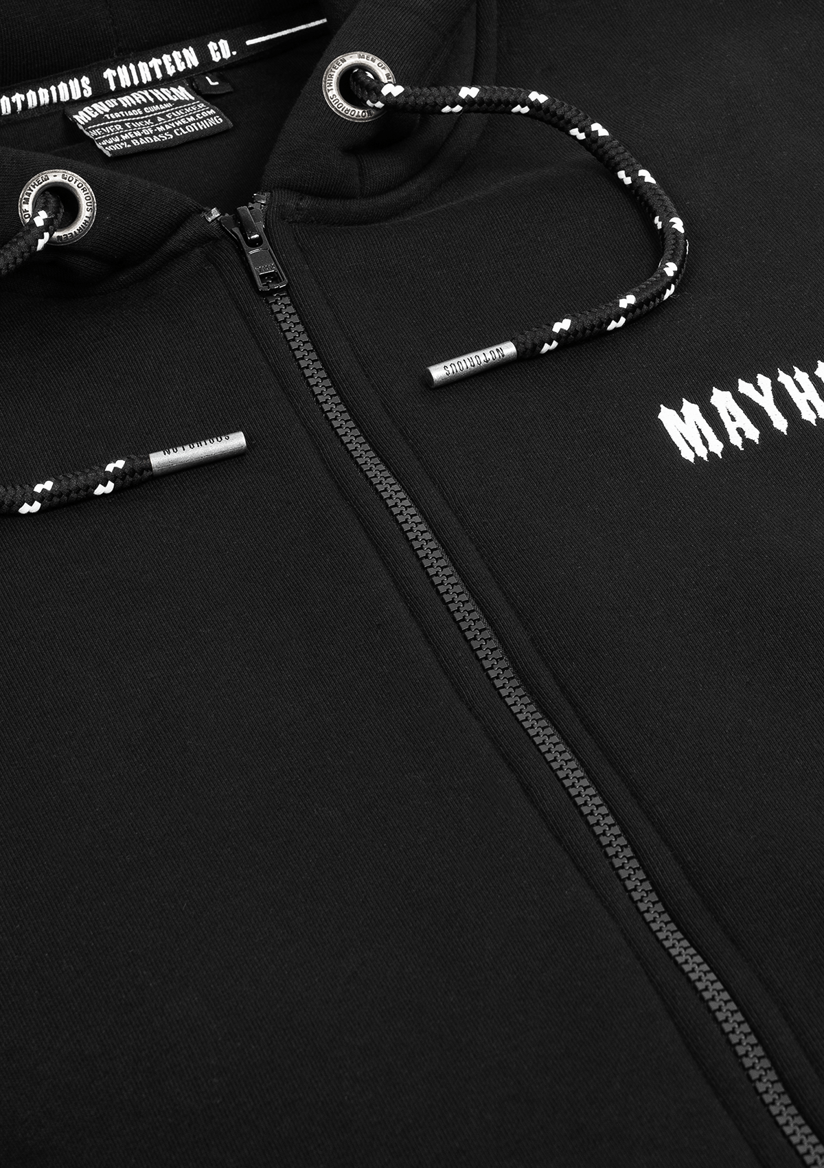 Hoodie Jacke Notorious Thirteen S/W - MEN OF MAYHEM - ALAIKO - EXCHANGES - MM - M - 1100 - HJNT - SW - black - Hoody Jacke Notorious Thirteen