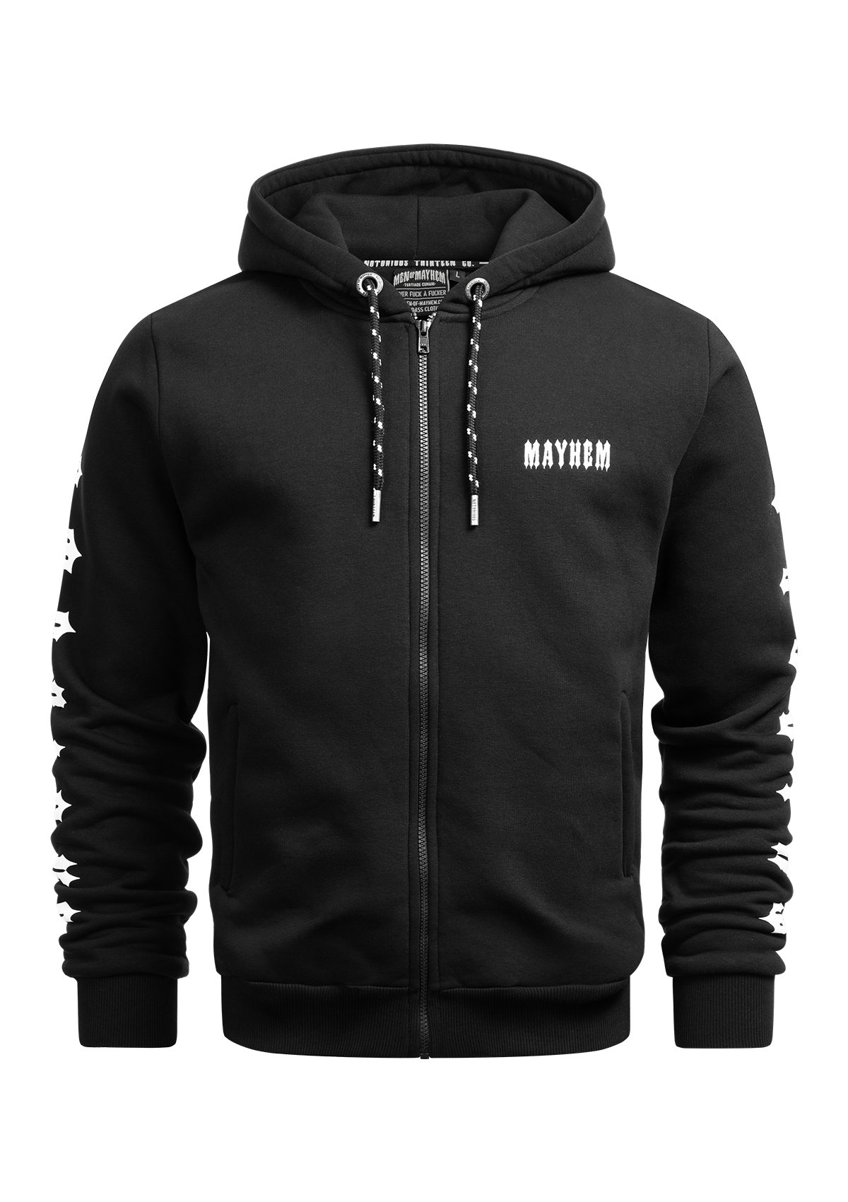 Hoodie Jacke Notorious Thirteen S/W - MEN OF MAYHEM - ALAIKO - EXCHANGES - MM - M - 1100 - HJNT - SW - black - Hoody Jacke Notorious Thirteen